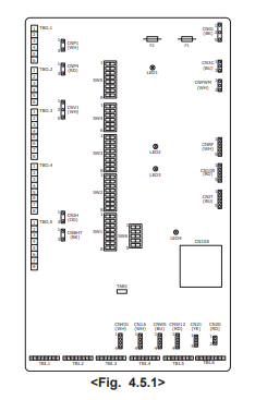 Technische FTC6 printplaattekening met DIP-switchbanken SW1 tot en met SW6
